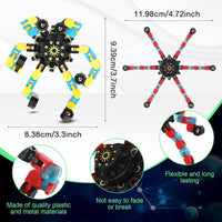 Junkin transformable fidget spinners in white, orange, green and blue - view 7