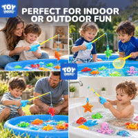TOY Life Magnetic Fishing Game for Kids, Bathtub and Pool Toy - 4 Kids Fishing Pole With Inflatable Pool - image 4