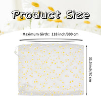 Bird Cage Seed Catcher, Large Bird Cage Cover - White, Daisy Design - image 3