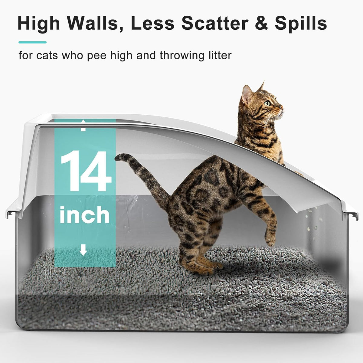 AIPERRO Stainless Steel Litter Box - Silver Grey / XX-Large - image 2