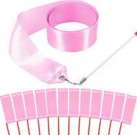 12PCS Red Dance Ribbons, Red Party Favors - Light Pink 12PCS