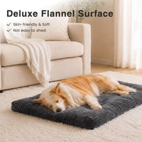 KSIIA Washable Dog Crate Bed Kennel Mat for Large Dogs - Gray / 35.0"L x 23.0"W x 3.0"Th - image 2