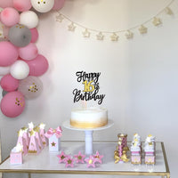 1 PCS Happy 60th Birthday Cake Topper Black Gold Glitter Cheers to 60 - 16th - image 4