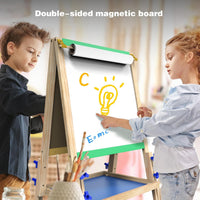 JOYOOSS Easel for Kids Art Easel Toddlers Easels With Paper Roll – Fun for Kids & Family - Green yellow - image 4