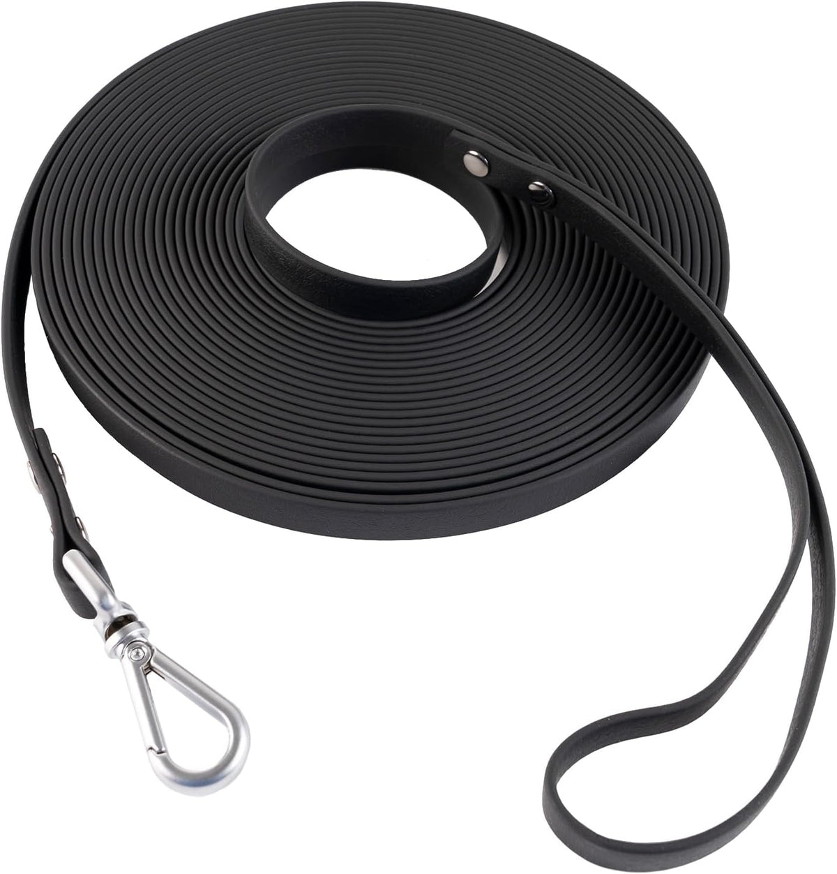 Dog Training Long Leash Waterproof Long Line Heavy Duty Outdoor - 20FT / Black
