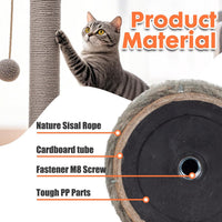 PowerKing Natural Sisal Replacement Scratching Post - 15.7''+15.7''+7.87''+7.87'' (2.67''Thick) / Grey - image 2