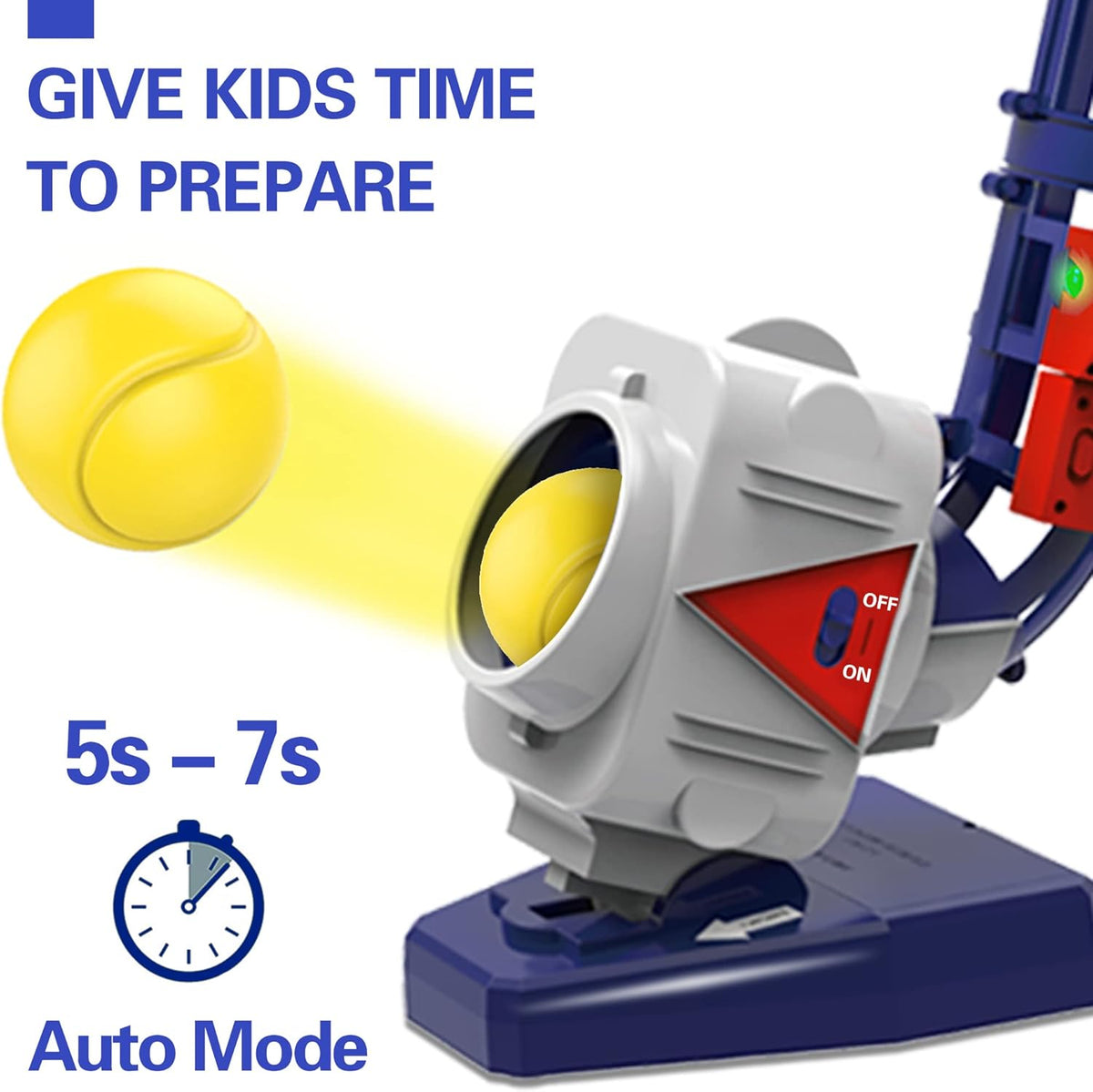 iPlay, iLearn Kids Pitching Machine Toys - Navy Blue - image 3