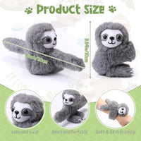 Liliful 8 Pack Kids Plush Gifts Stuffed Animal Slap Bracelets - Sloths - image 2