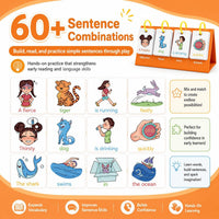Alened phonics flash cards with CVC word builder panel, rings and picture cards - view 12