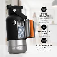 32 oz. Dog Water Bottle, Insulated Dog Travel Water Bottle - New Black / 32 oz - image 3