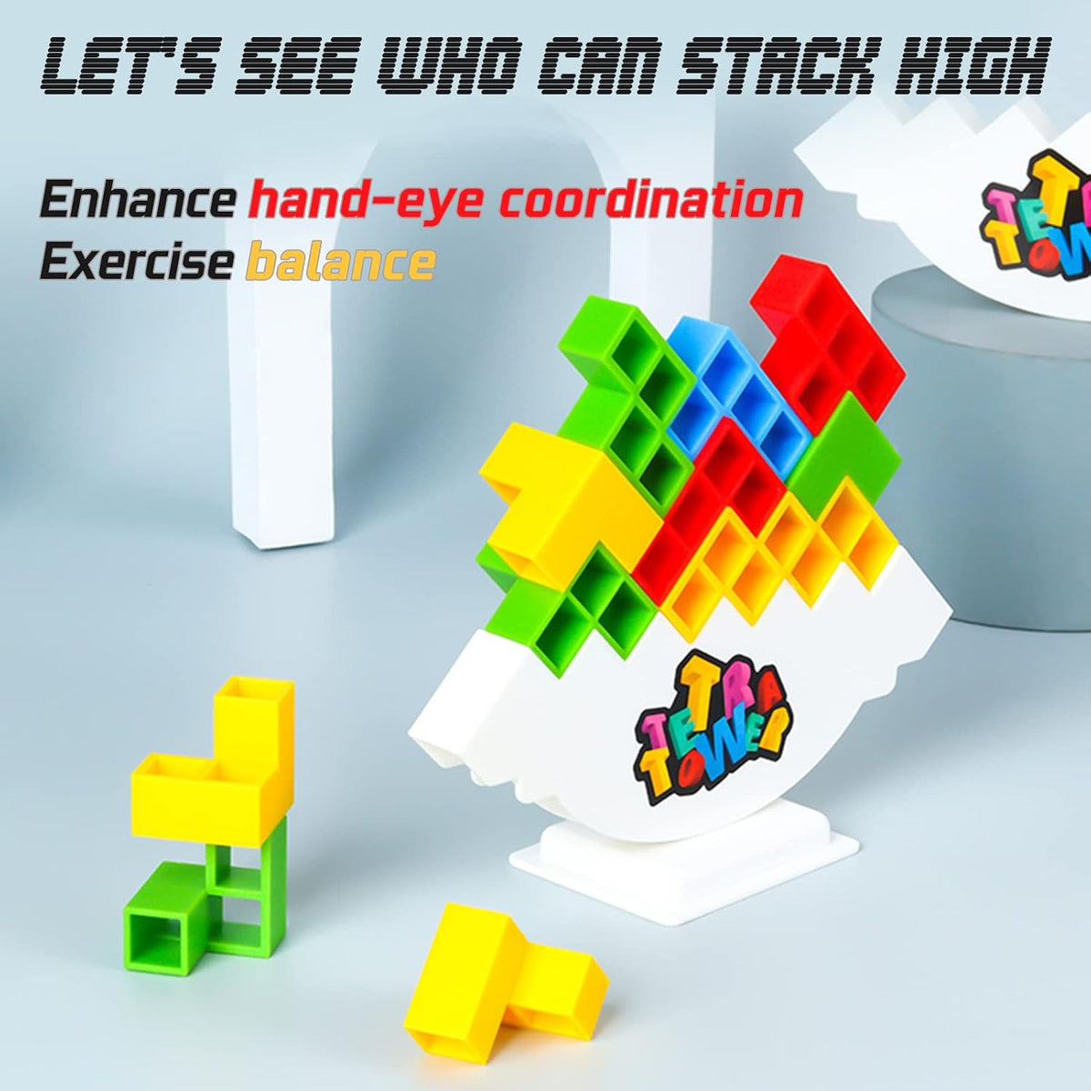 ALKISTA 48 Pcs Tetra Tower Balance Stacking Blocks Game - image 2