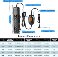 HiTauing Aquarium Heater, 50W/100W/200W/300W/500W Submersible Fish Tank Heater - 50W - image 4