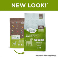 NATURE'S LOGIC Dry Dog Food - 100% Natural - No Synthetics - for All Ages, Sizes, Breeds - Free from Common Allergens, High Protein - Turkey Meal Feast, 25lbs