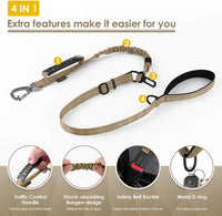 AUBELL Tactical Dog Leash Heavy Duty - Brown - image 4