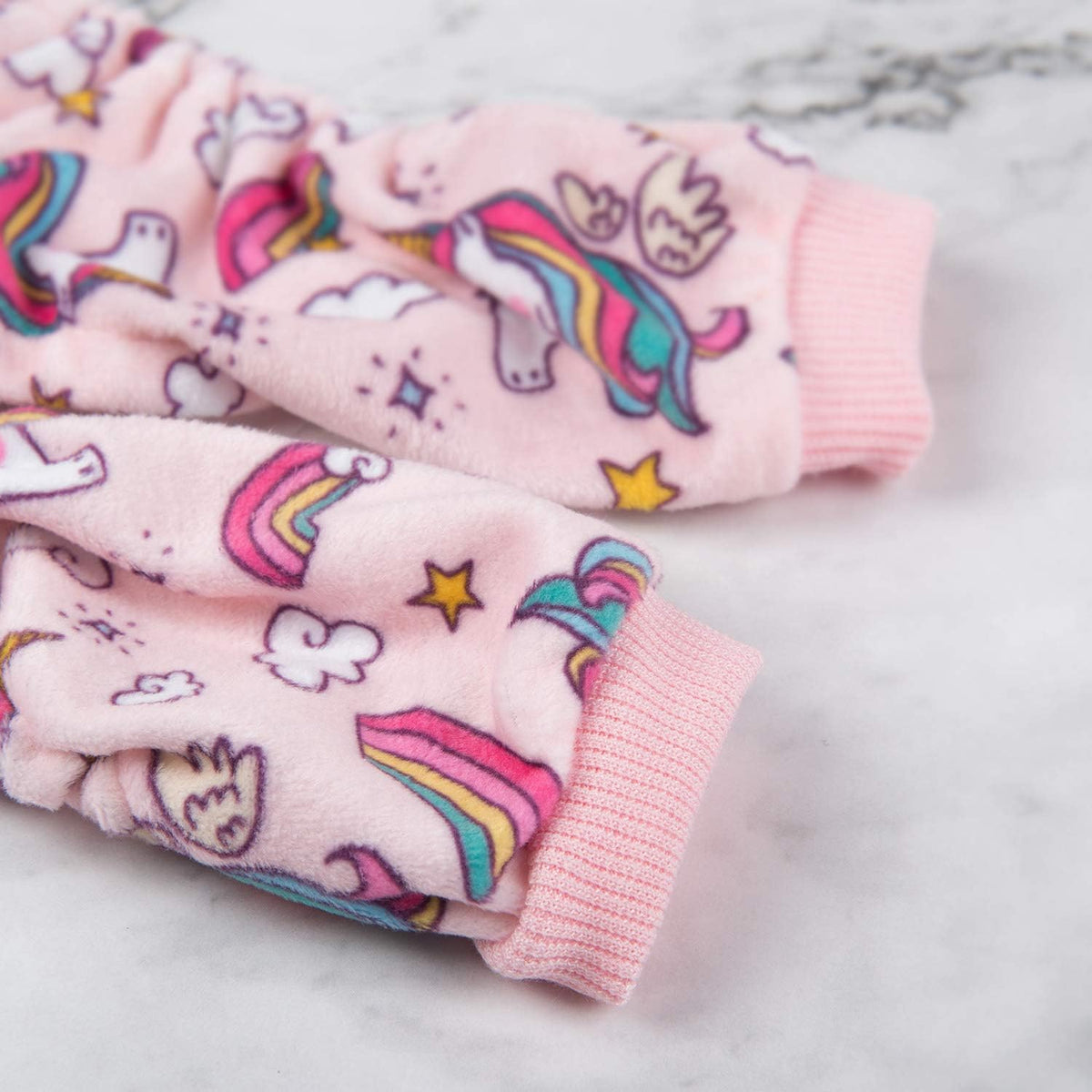 CuteBone Small Dogs Outfit Soft Puppy Onesies Pjs Christmas Dog - Pink unicorn / Large - image 4