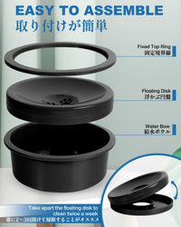 No Spill Dog Water Bowl, Slow Drinking Non Spilling Water Dish - Black - image 4