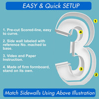 JoyBox Design 3FT DIY Mosaic Balloon Number 1 Frame - Number 3 - image 2