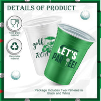 Norme 48 Pcs Checkered Flag Plastic Cups - Golf Ball - image 2