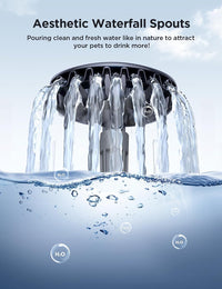 7L/1.8Gal Dog Water Fountain for Large Dog - Blue Pet Fountain+2 Filters - image 4