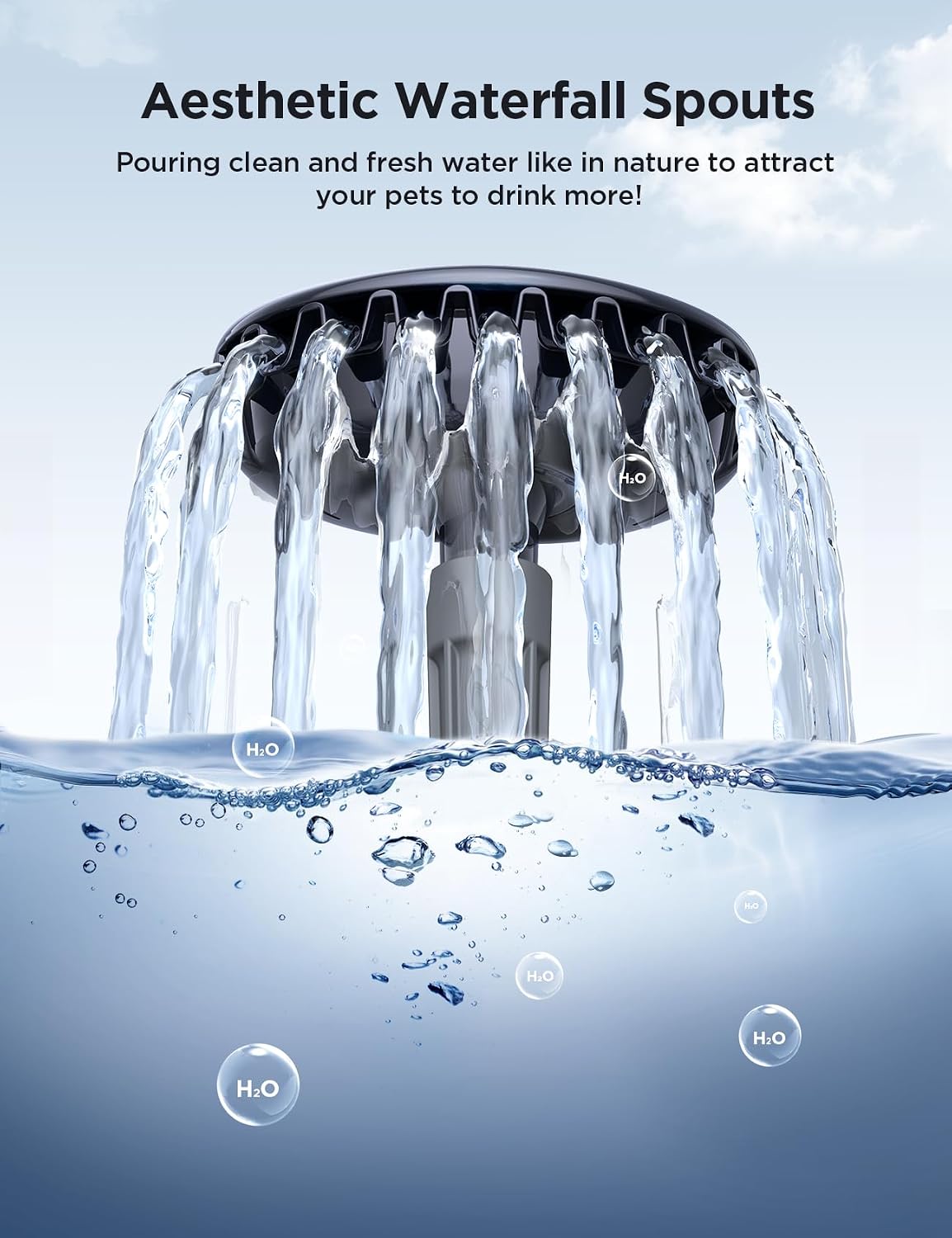 7L/1.8Gal Dog Water Fountain for Large Dog - Blue Pet Fountain+2 Filters - image 4