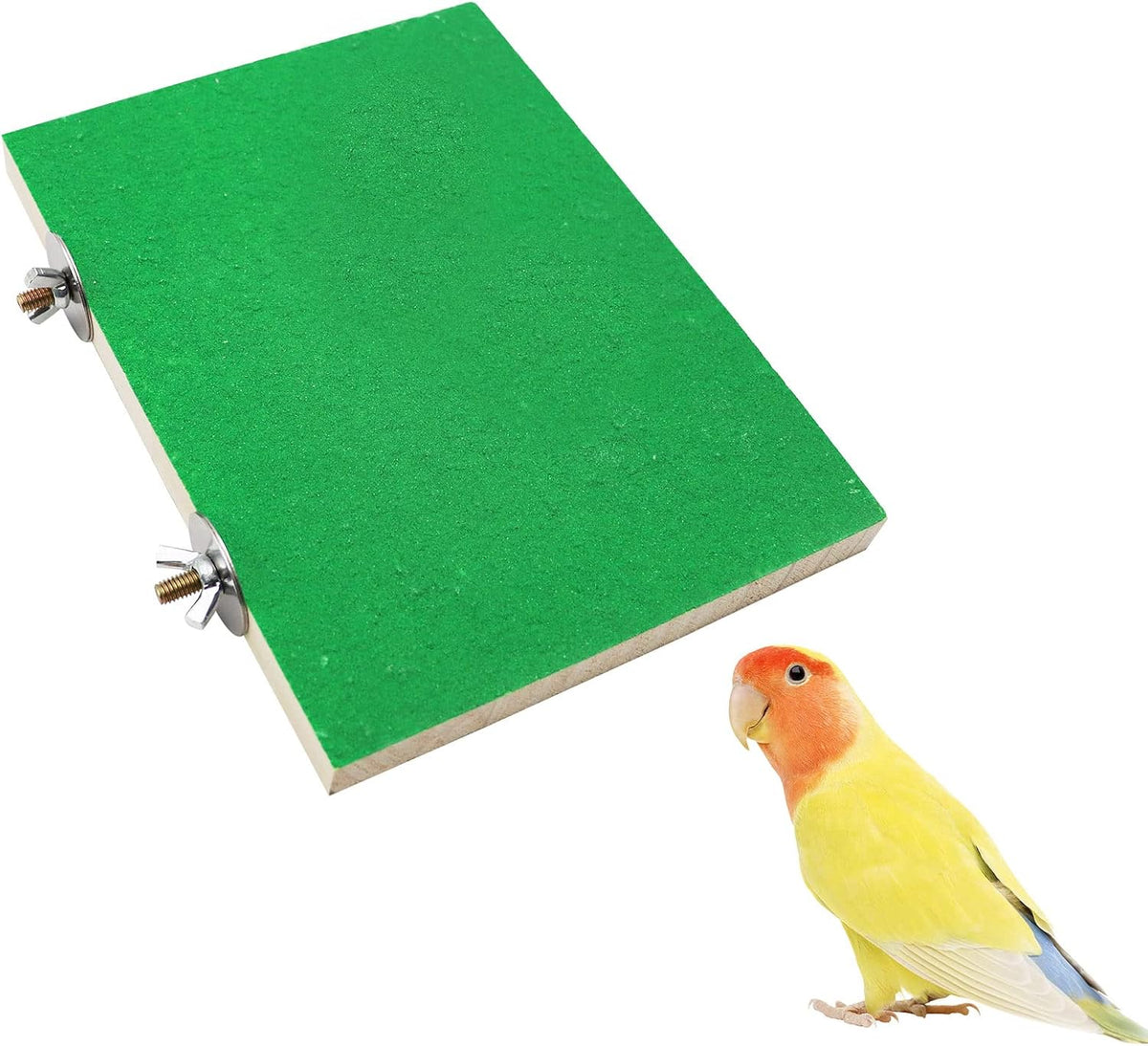 15.7×10.4 Inches Large Bird Perch Stand Platform - 7.9 × 5.9 Inches Green