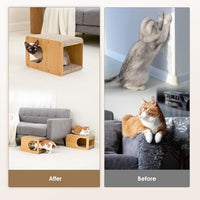EHEYCIGA Cardboard Cat Scratcher House - 17x9.5x10.5inch / Brown - image 3