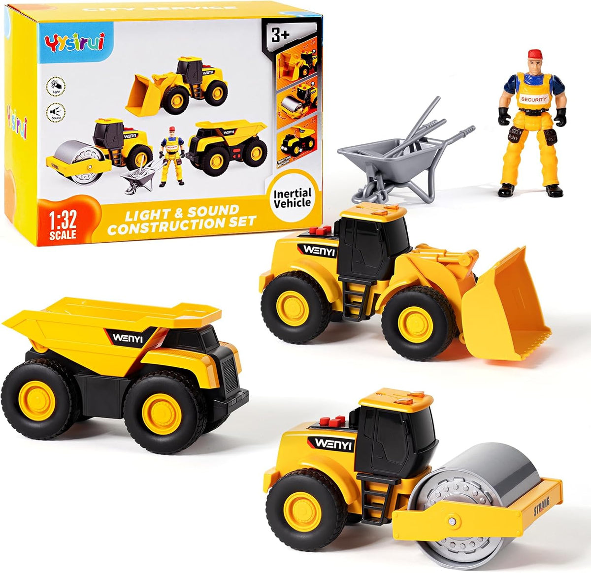 YySiRui 16 inch bulldozer toy with movable blade and rubber tires - view 5