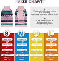Dog Sweater - Winter Coat Apparel Clothes with Colorful Stripes for Cold Weather – Essentials for Dogs - Small / Pink - image 2