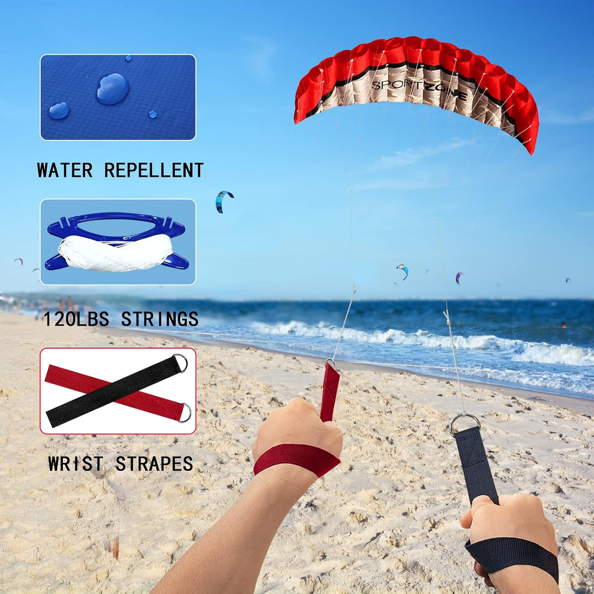 Hengda Kite 2.5m dual line soft parafoil stunt kite for adults and kids - view 13