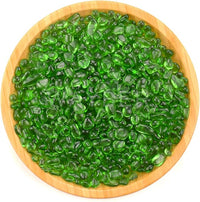 WAYBER Glass Stones, 1Lb/460g Irregular Sea Glass Pebbles Non-Toxic Artificial Gemstones for Vase Filler/Handmade Gift/Terrarium Flowerpot Aquarium Turtle Tank Decoration, Green
