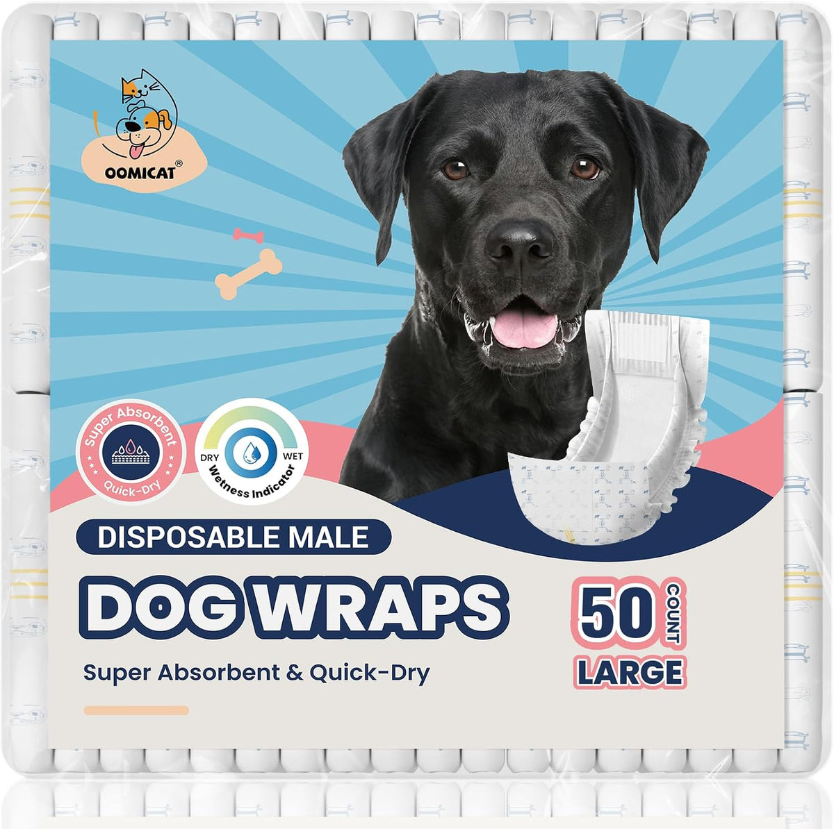 Dog Diapers Male, X-Small 50 Ct - Large: 50Ct