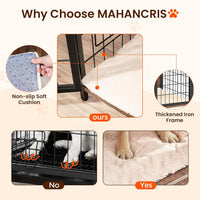 MAHANCRIS Dog Crate Furniture with Cushion - 39.4"L x 23.6"W x 27.5"H / Rustic Brown - image 4