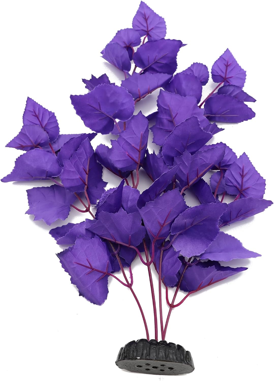 Silk Aquarium Plants, 12 Inch Artificial Silk Plants Decorations – Essentials for Fish - Purple / 2 Pack - image 3