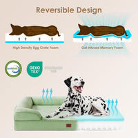 EHEYCIGA Orthopedic Dog Beds Large Sized Dog - Sage Green / 52.0"l X 41.0"w X 8.0"th - image 4