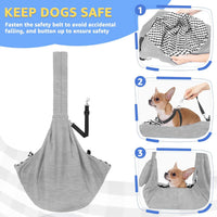 SlowTon Dog Carrier Sling - D-Light Grey Knitted Fabric / For Pets 6-12lbs - image 4