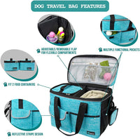 PetAmi Dog Travel Bag Organizer, Pet Supplies Diaper Tote - Medium - 14.5"L x 8.0"W x 12.0"H / Sea Blue - image 4