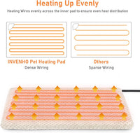 Heated Dog Bed, Waterproof Adjustable Temperature Dog Cat Heating Pad with Timer, Indoor Pet - M: 28" x 20" / Beige - image 2