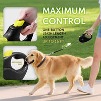 TUG Monochrome 360° Tangle-Free Retractable Dog Leash - Black/Yellow / Small, 16 ft - image 4