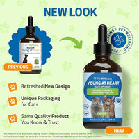 Pet Wellbeing Young at Heart for Cats - Heart Health, Circulatory & Cardiovascular System, Hawthorn, Motherwort, Schisandra - Veterinarian-Formulated Herbal Supplement 4 oz (118 ml)
