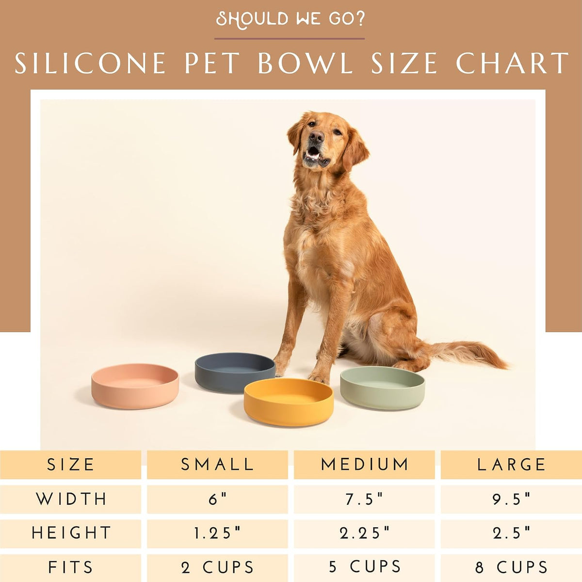 The Perfect Dish, Silicone Dog Bowl for Food & Water - Terracotta / Small (6” Across x 1.25” Tall) - image 4