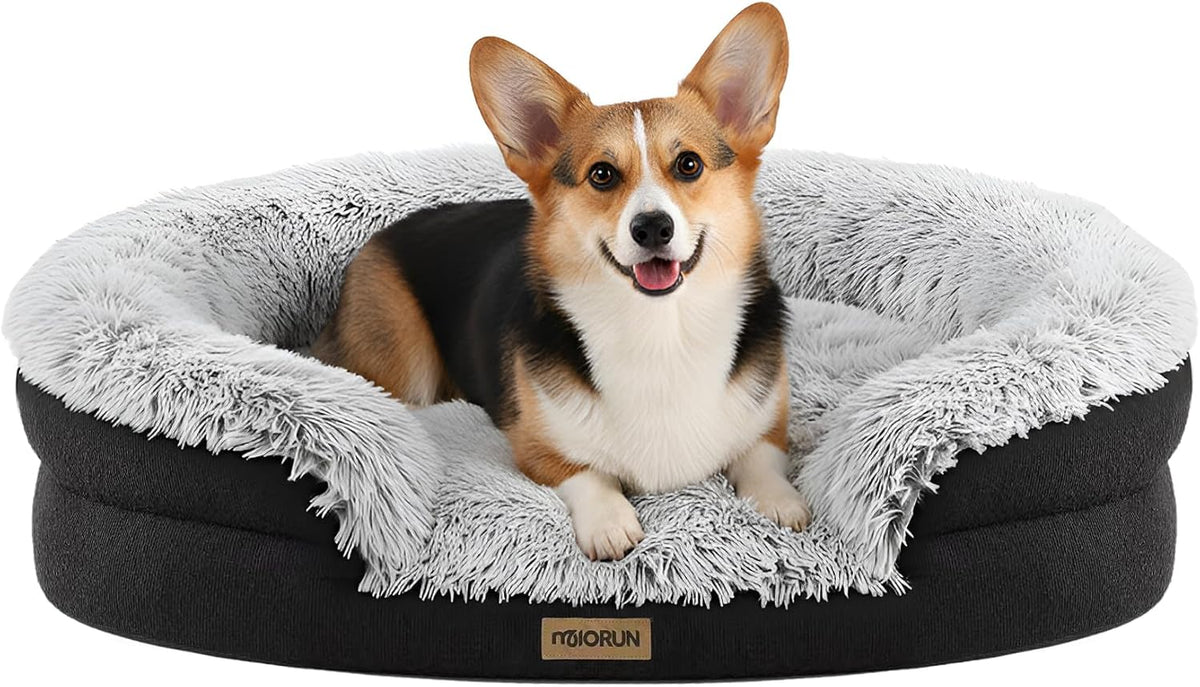 Miorun Fluffy Orthopedic Dog Beds Large Sized Dog - Gray / M(36", UP to 50lbs)