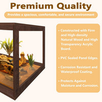 PROLEE Retile Tank, Bearded Dragon Tank - Walnut / 60 Gallons - image 4