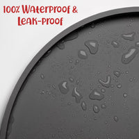DogBuddy Dog Food Mat, Waterproof Dog Bowl Mat - 24"L x 14"W / Gray - image 3