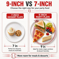 40 Pcs Basketball Plates and Napkins Set - Baseball - image 3
