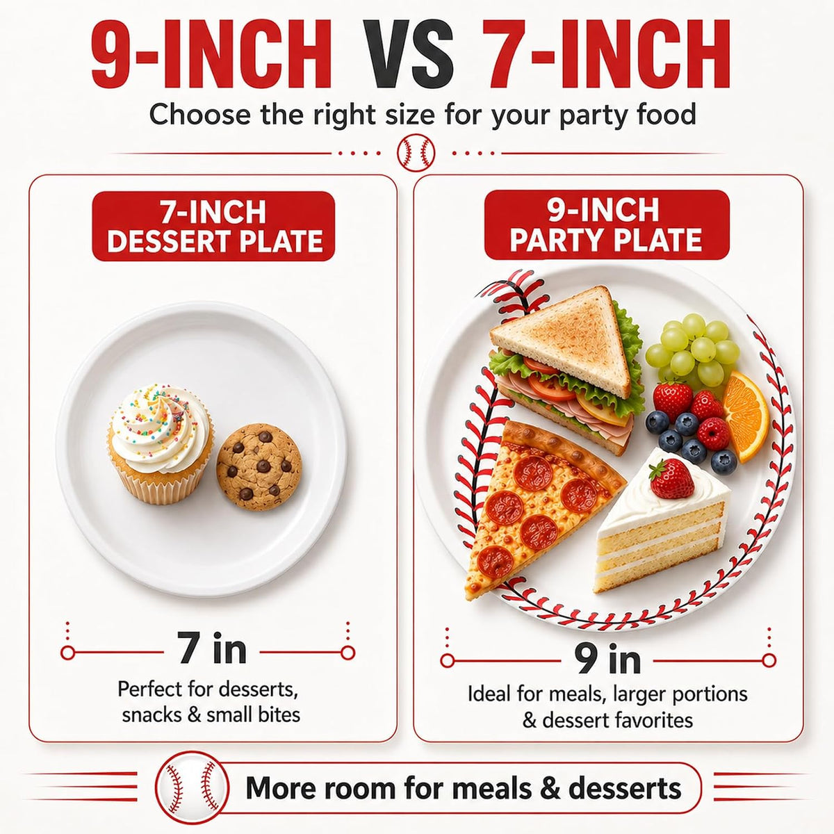 40 Pcs Basketball Plates and Napkins Set - Baseball - image 3