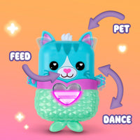Nano-MALS Pawtricia the blue kitty electronic pet with mermaid tail outfit and keychain - view 3