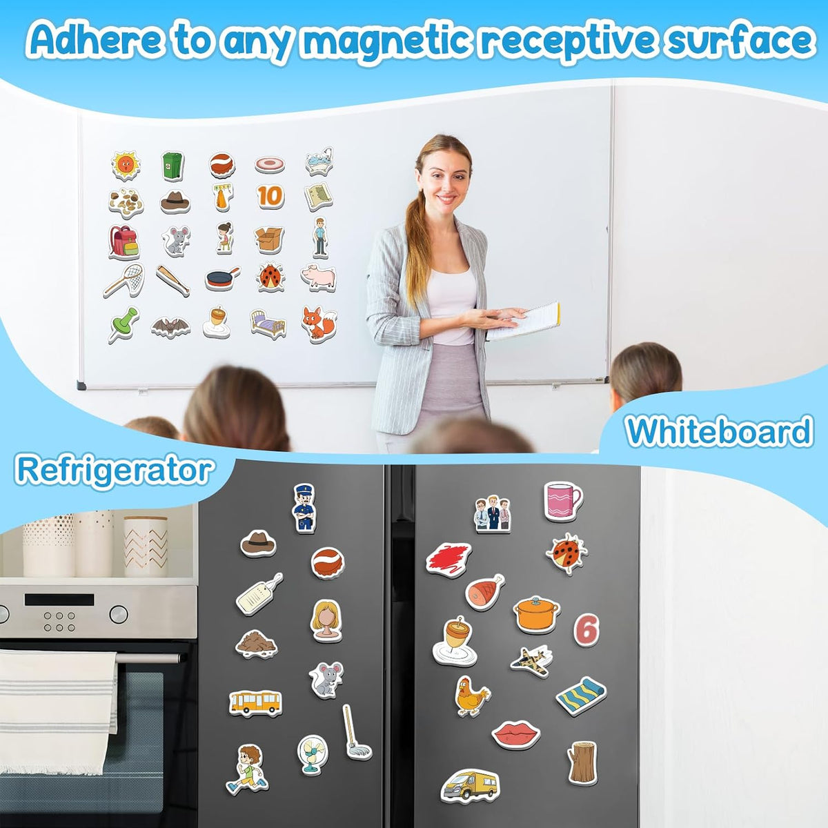 Kasfalci CVC Word Magnets for Toddlers 1-3 - CVC - image 3