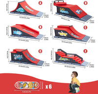 Gr8ware 6-in-1 fingerboard skate park with half pipe ramp and mini finger skateboards - view 14