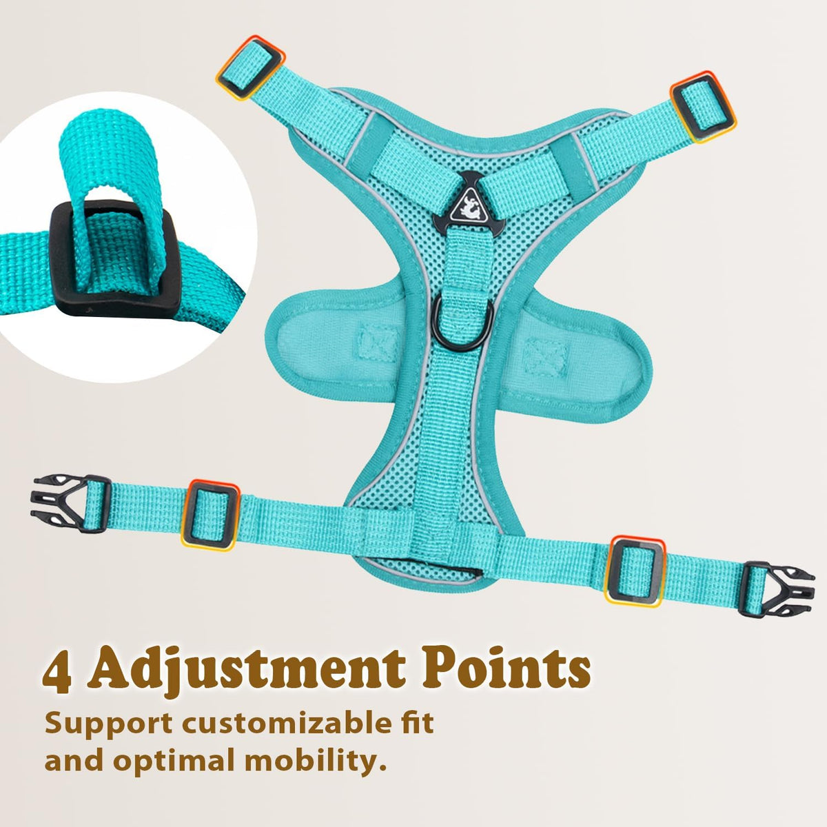 Cat Harness and Leash for Walking - Emerald / L : 11-16.5 LB - image 3
