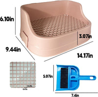 Rabbit Litter Box Bunny Corner Potty Training Litter Toilet Pet Pan – Daily Care for Small Pets - Pink - image 4
